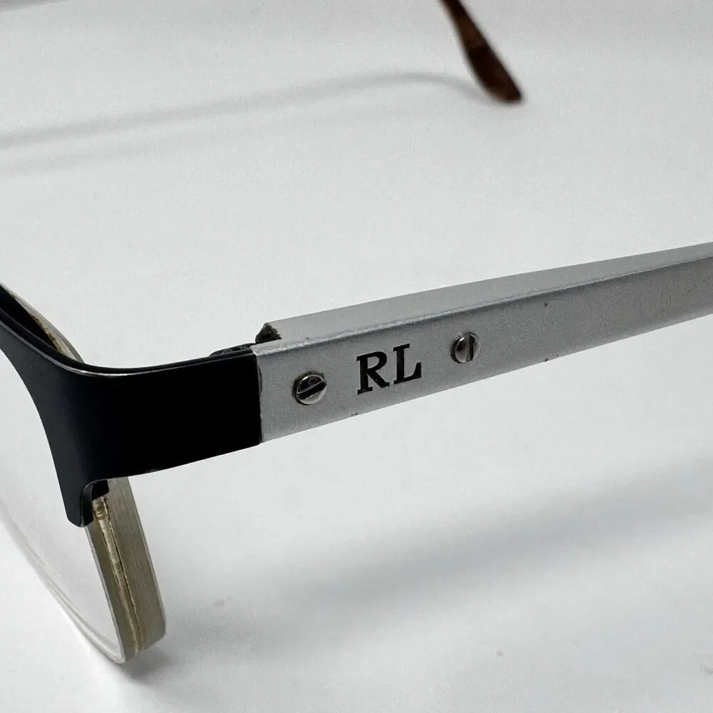 Ralph Lauren RL 5089 9281 Black Silver Metal Eyeglass Frames 54-18-140